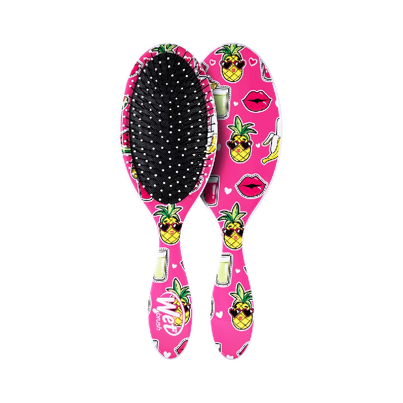 Perie de par mini Happy Hair Smiley Pineapple, Wet Brush