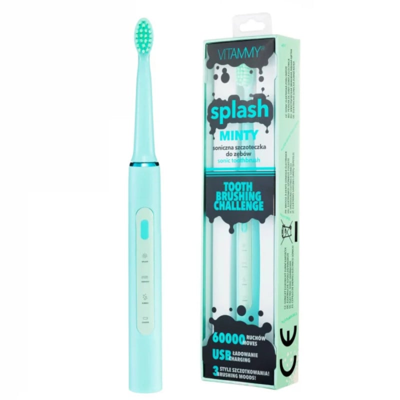 Periuta de dinti electrica VITAMMY Splash, verde/ roz