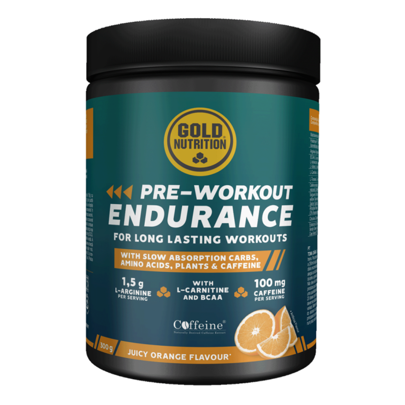 Aminoacizi pulbere Pre Work Out Endurance cu aroma de portocale, 300 g, Gold Nutrition