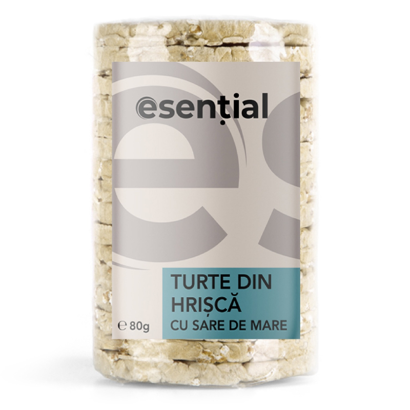 Turte din hrisca cu sare de mare Esential, 80g, Pronat