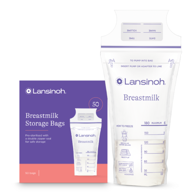 Pungi de stocare lapte matern, 50 pungi, Lansinoh
