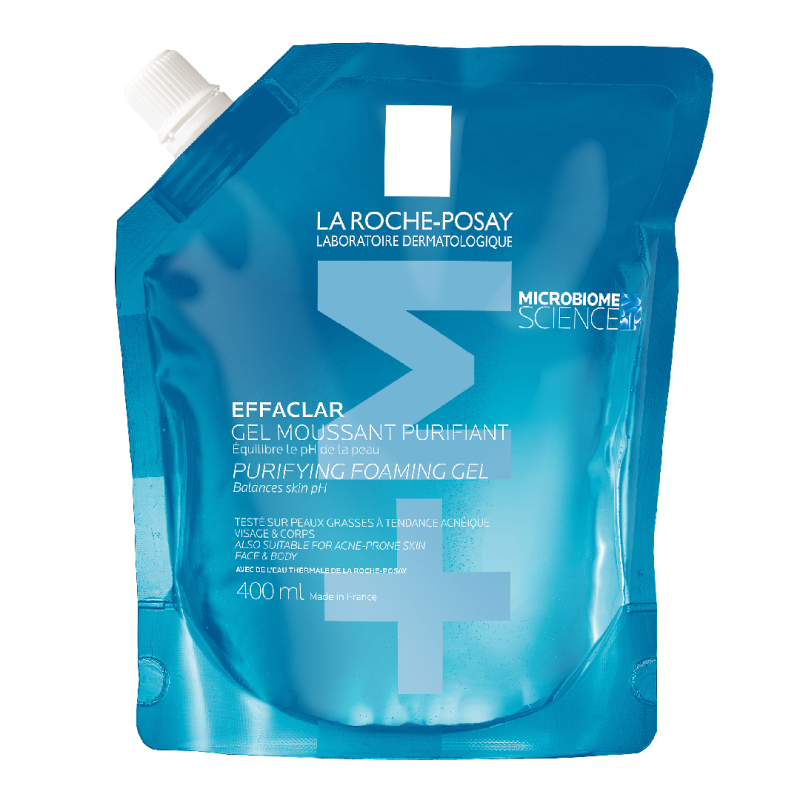 Rezerva de reincarcare Gel spumant purifiant Effaclar +M, 400 ml, La Roche-Posay