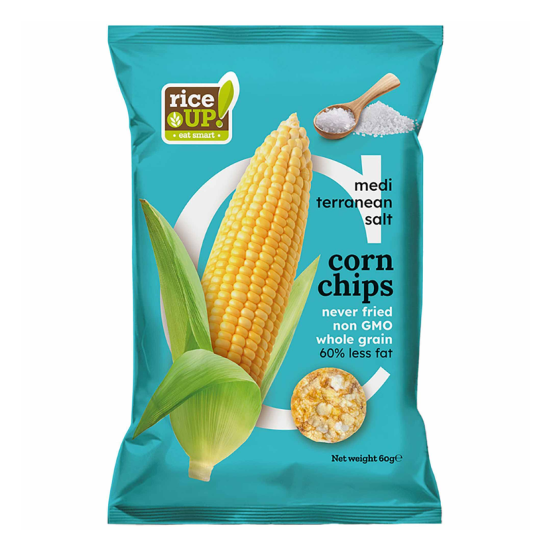 Chips din porumb cu sare de mare, 60g RiceUp