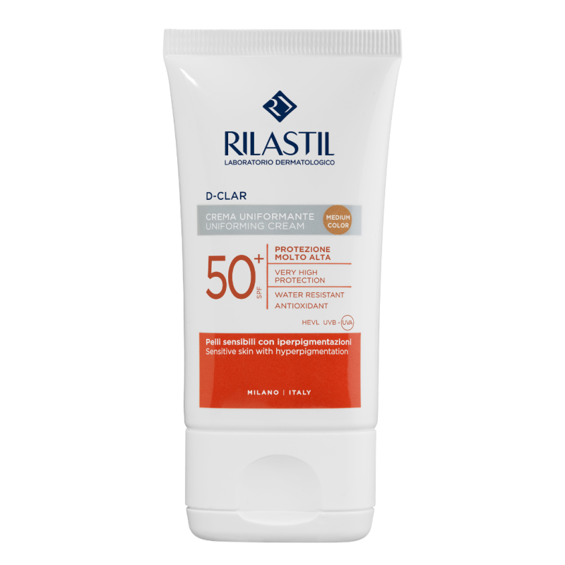 Crema colorata D-Clar pentru uniformizare cu SPF 50+ Sun System, 40ml, Rilastil