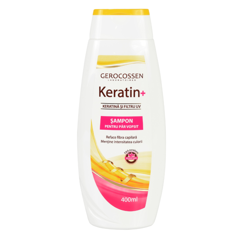 Sampon pentru par vopsit Keratin+, 400ml, Gerocossen