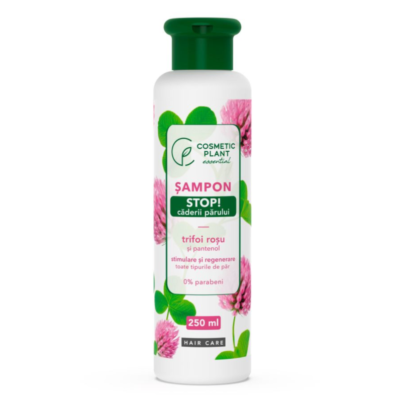 Sampon stop caderii parului cu pantenol si trifoi rosu, 250ml, Cosmetic Plant