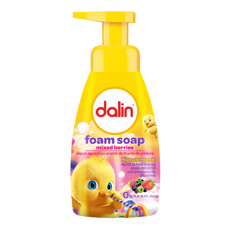 Sapun tip spuma pentru corp cu fructe de padure, 200 ml, Dalin