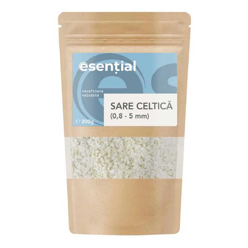 Sare celtica grunjoasa Esential, 200g, Pronat
