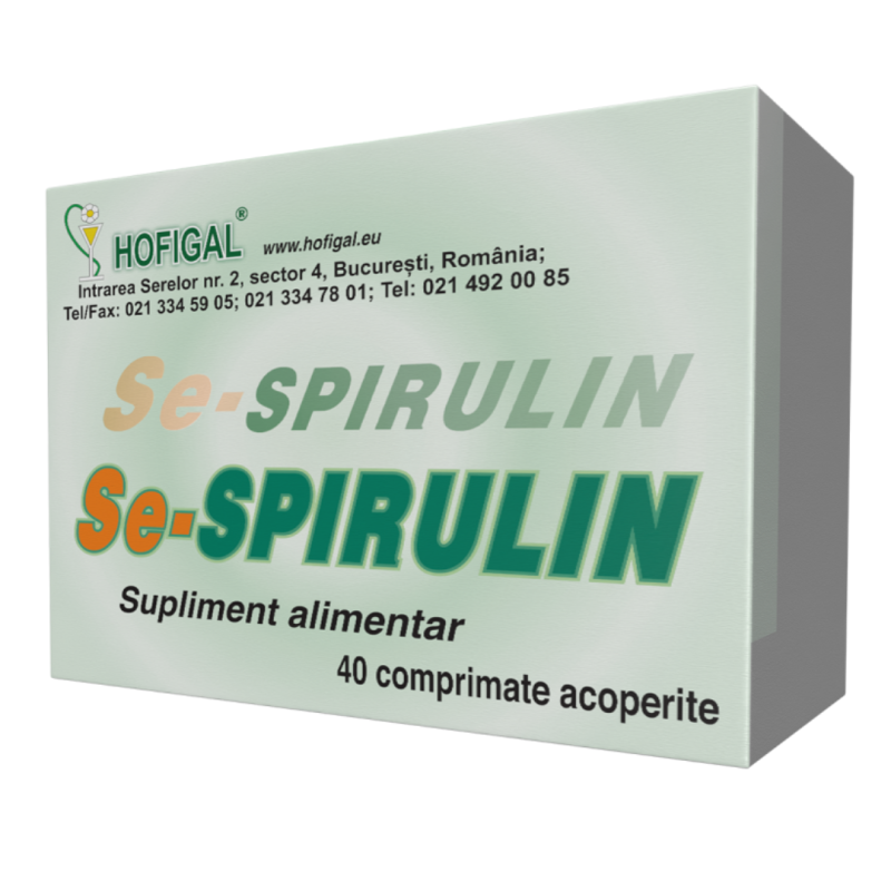 Se-Spirulin, 40 comprimate, Hofigal
