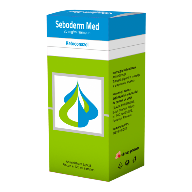 Sampon Seboderm Med, 20 mg/ml, 120 ml, Slavia Pharm