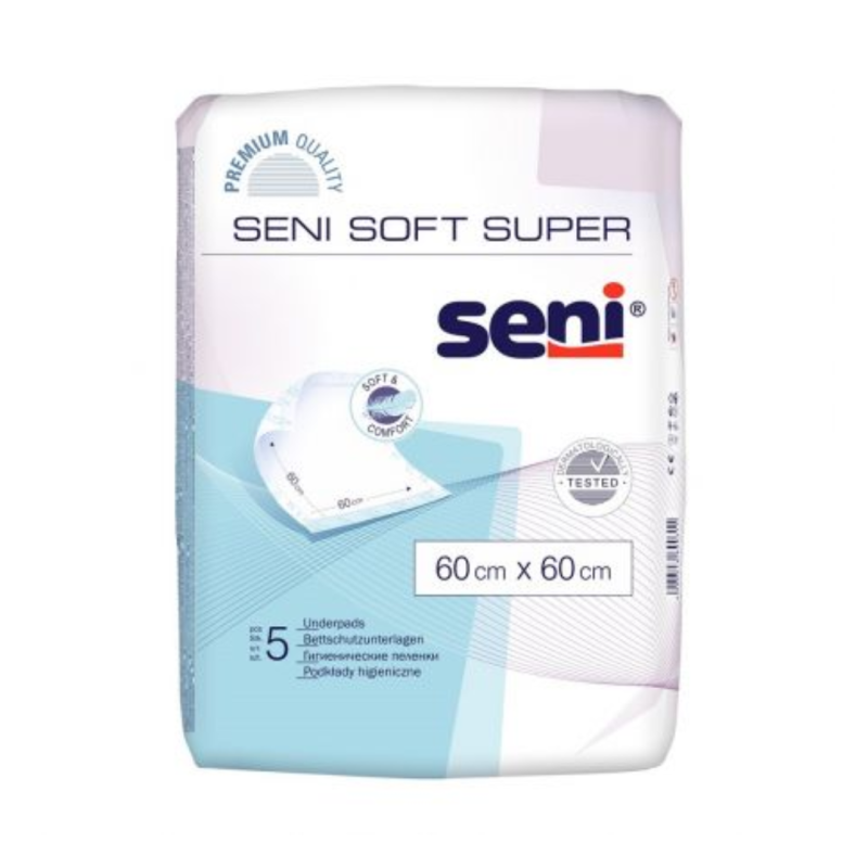 Paturici de protectie Soft Super, 60 cm *60 cm, 5 bucati, Seni