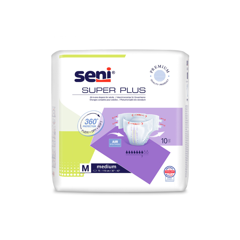 Scutece Super Plus Medium, 10 bucati, Seni