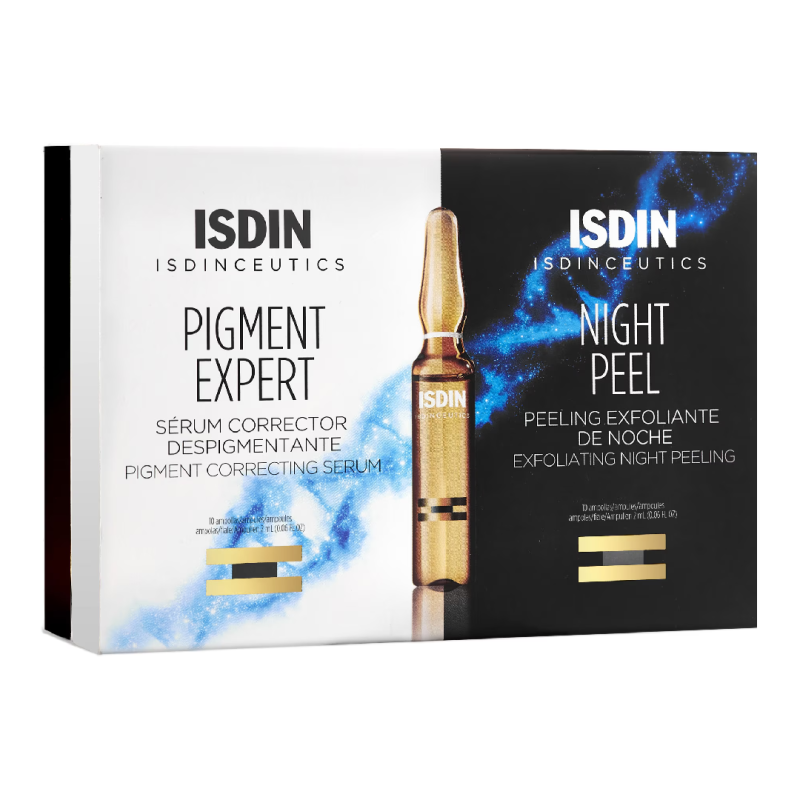 Ser depigmentare si exfoliere Pigment Expert/Night Peel, 20 fiole*2 ml, Isdin