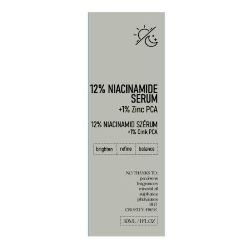 Ser cu 12% Niacinamide + 1% Zinc, 30 ml, Nerds