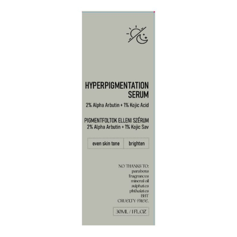 Ser pentru hiperpigmentare cu 2% Alfa Arbutin + 1% Acid Kojic, 30 ml, Nerds