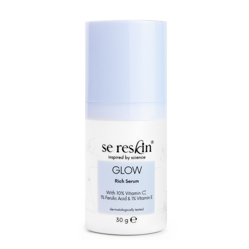 Serum cu 10% vitamina C, E si acid ferulic Glow, 30 g, Se:Reskin