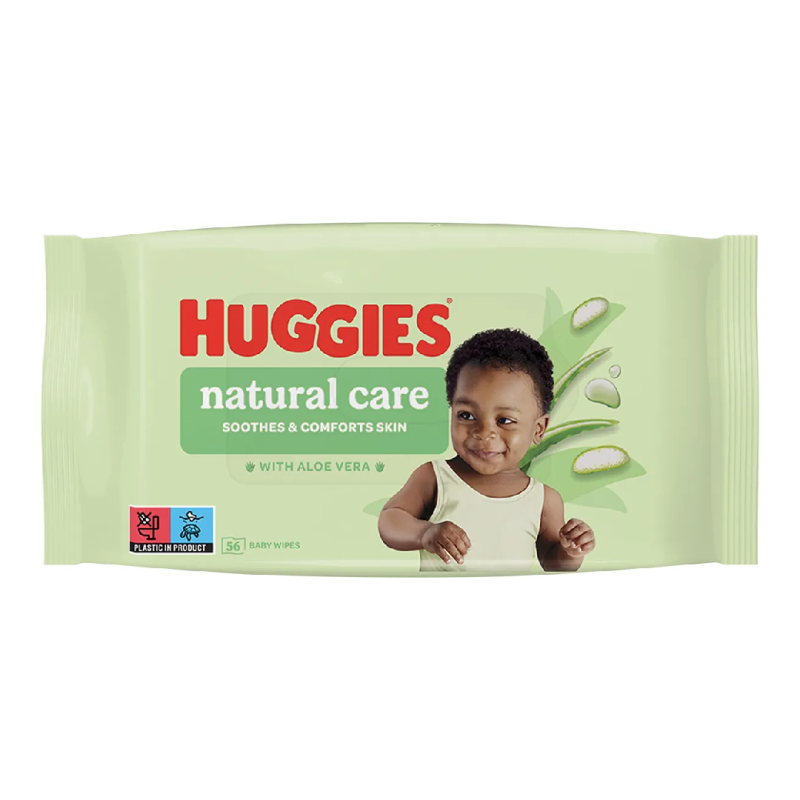Servetele umede Aloe Vera Natural Care, 56 bucati, Huggies