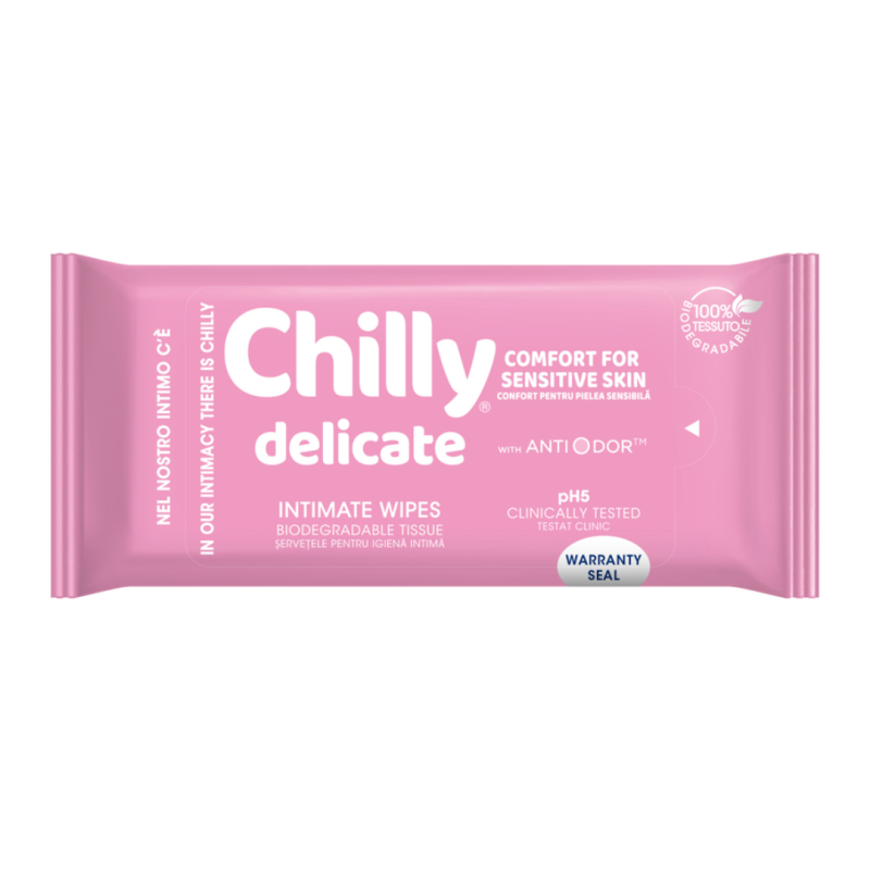 Servetele pentru igiena intima, Delicate, 12 bucati, Chilly
