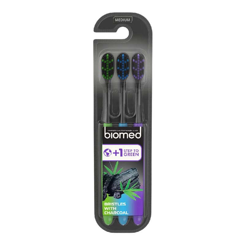 Set periute de dinti Black Three, medium, 3 bucati, Biomed