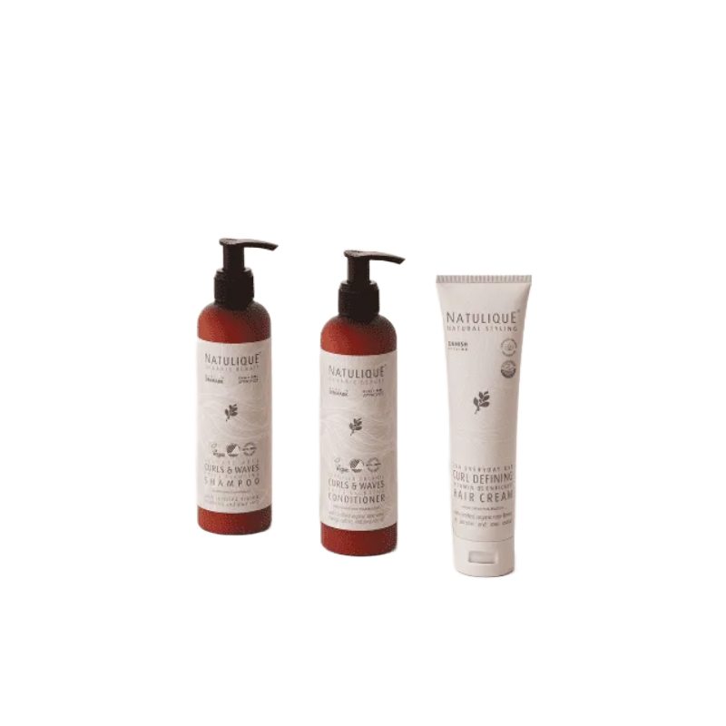 Set Sampon, Balsam si Crema Curls&Waves, Natulique
