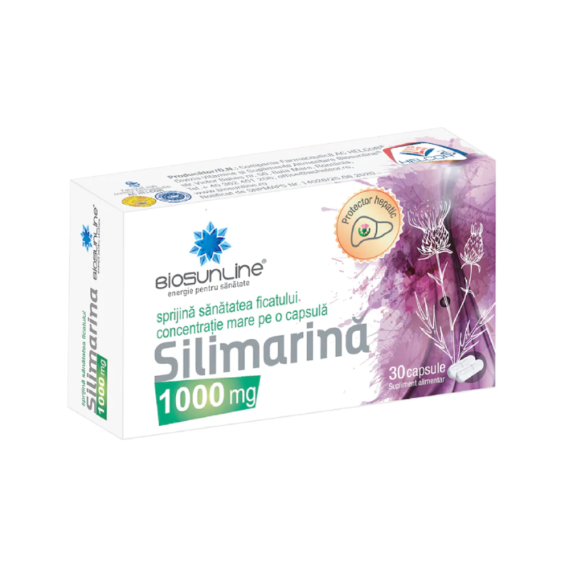 Silimarina 1000 mg, 30 capsule, Helcor