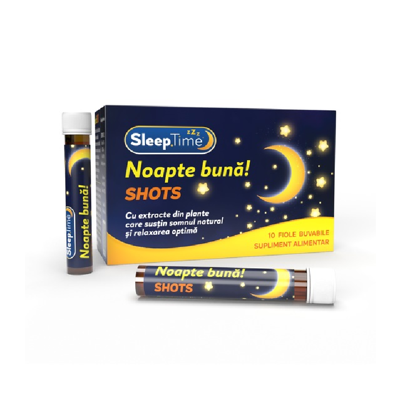 Sleeptime Noapte buna Shots, 10 fiole buvabile, Justin Pharma