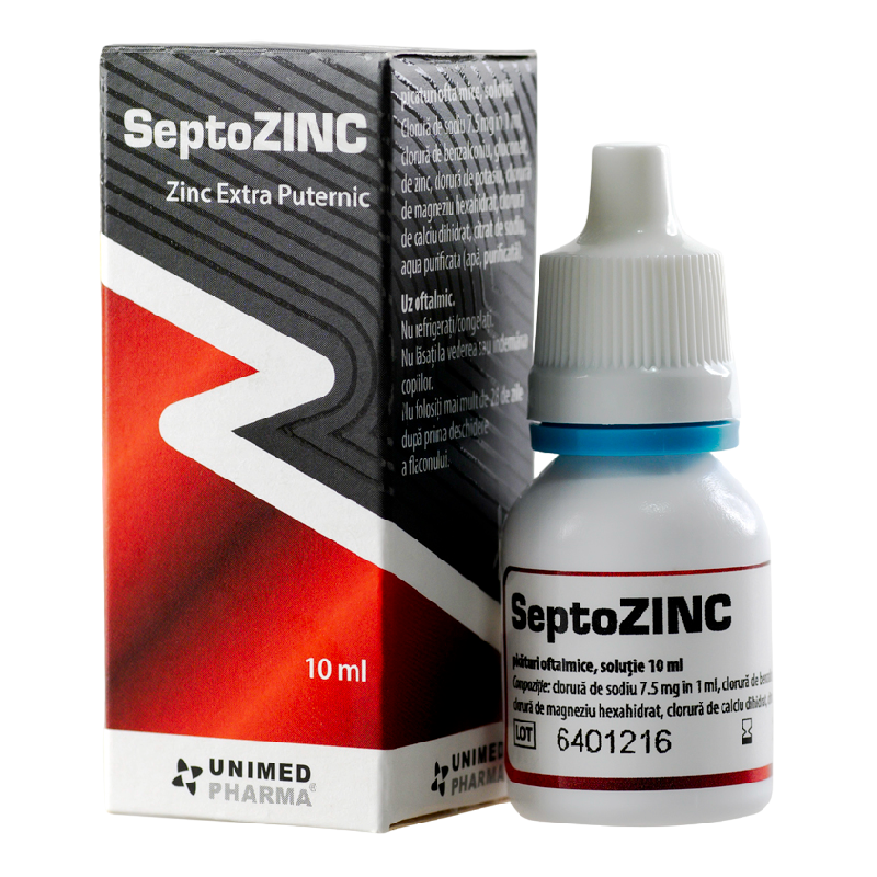Solutie izotonica SeptoZINC, 10ml, Unimed Pharma