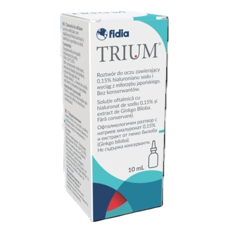 Solutie oftalmica Trium Free, 10 ml, Fidia