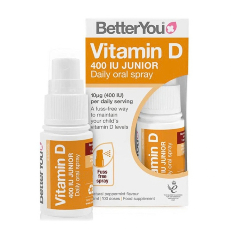 Spray oral cu vitamina D Junior, 400UI, 15ml, BetterYou