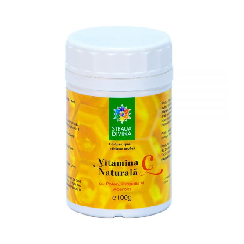 Vitamina C cu propolis, polen si acerola 100g, Steaua Divina