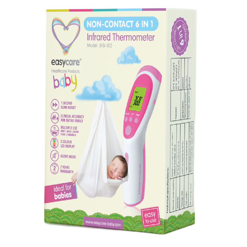 Termometru noncontact multifunctional 6in1, roz, Easycare