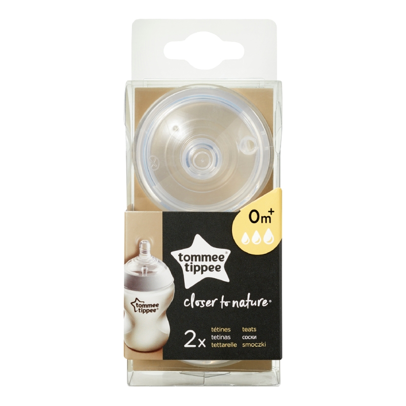 Tetina din silicon flux variabil, 0 luni+, 2 bucati, Tommee Tippee