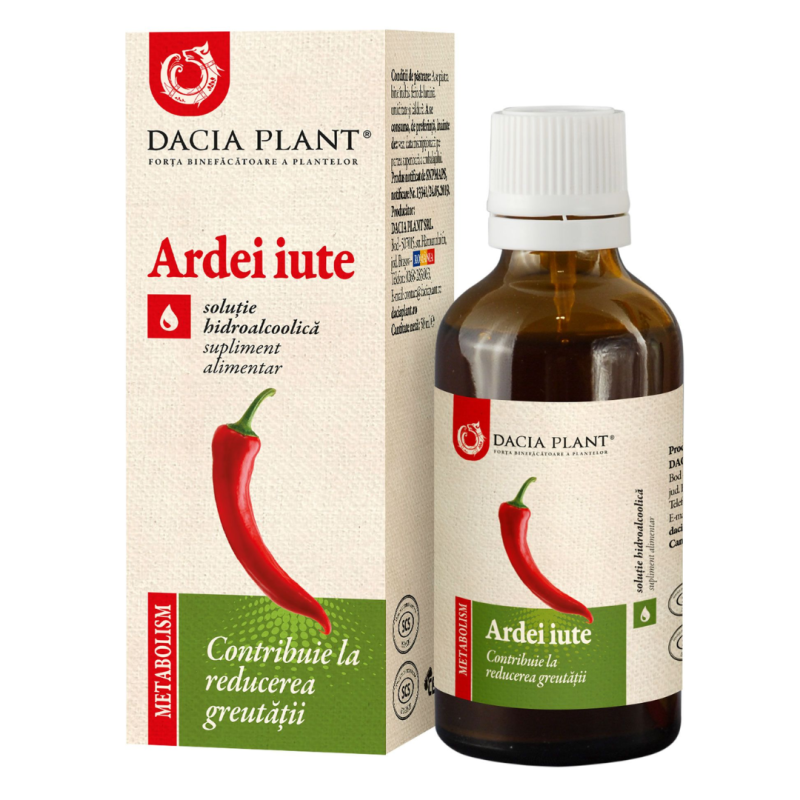 Tinctura de Ardei iute, 50ml, Dacia Plant