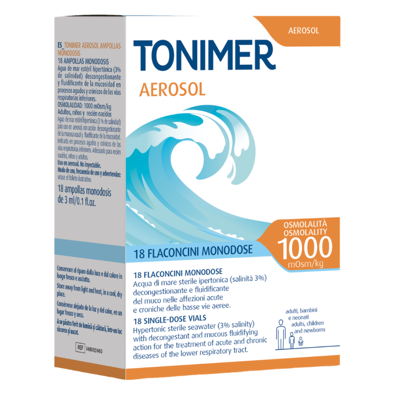 Apa de mare Aerosol, 1000 mOsm/Kg, 18 flacoane* 3ml, Tonimer