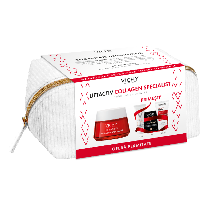 Trusa Spring Crema de zi Liftactiv Collagen Specialist, 50 ml, Vichy
