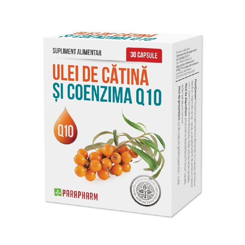 Ulei de catina si coenzima Q10, 30 capsule, Parapharm