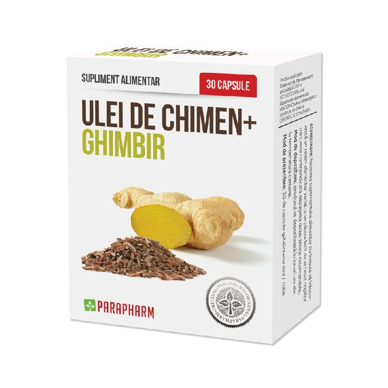 Ulei de Chimen si Ghimbir, 30 capsule, ParaPharm