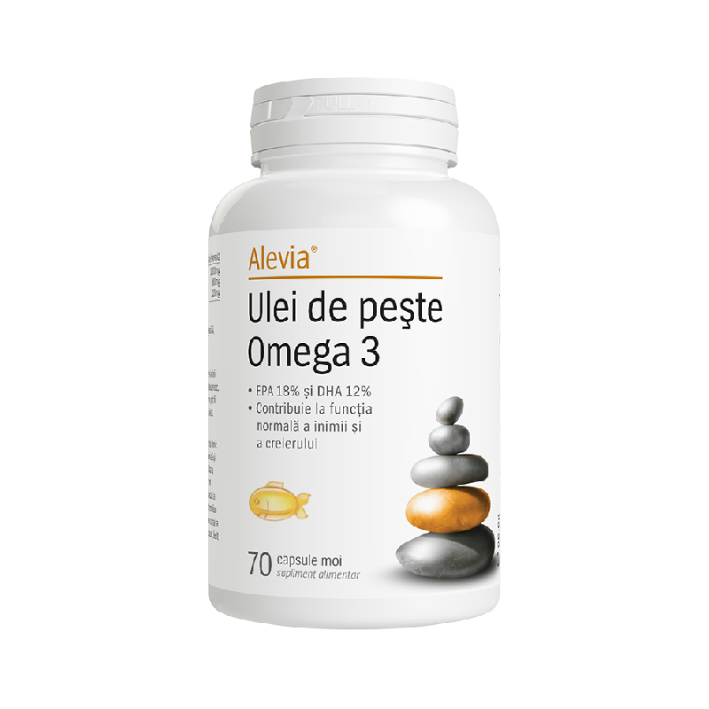 Ulei de peste Omega 3, 70 capsule, Alevia