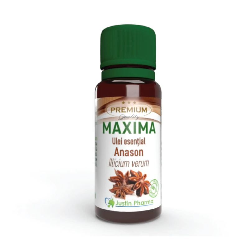 Ulei esential Anason Maxima, uz extern, 10 ml, Justin Pharma