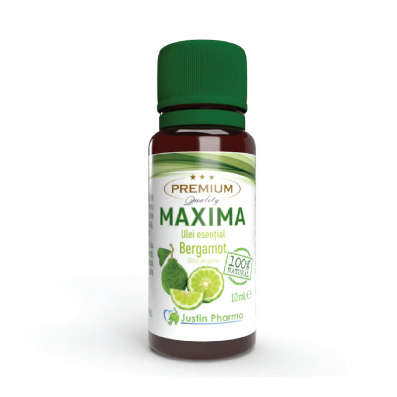 Ulei esential Bergamot Maxima, uz extern, 10 ml, Justin Pharma