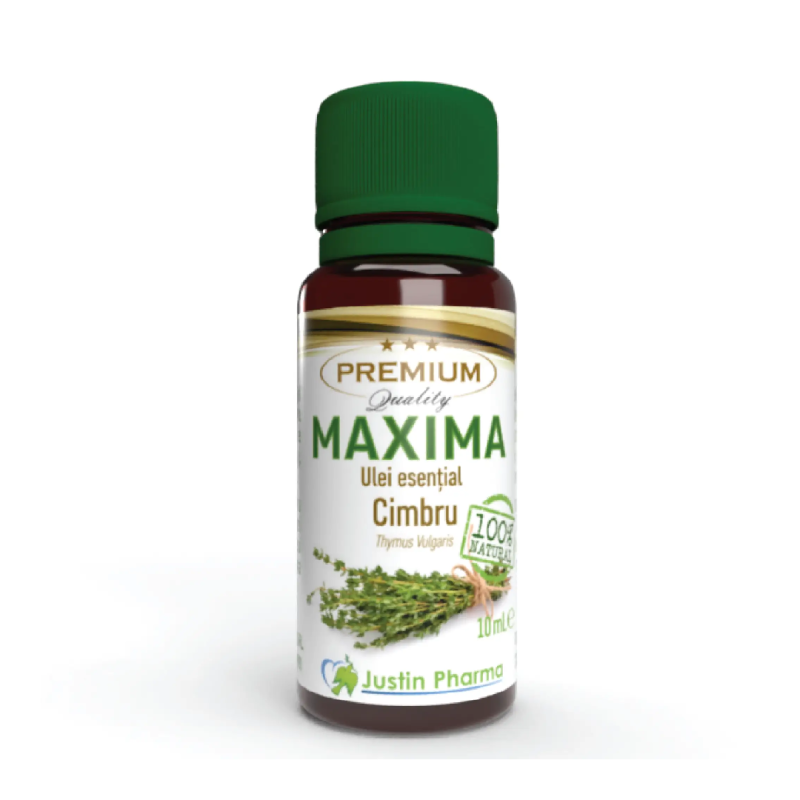 Ulei esential de cimbru Maxima, uz extern, 10 ml, Justin Pharma