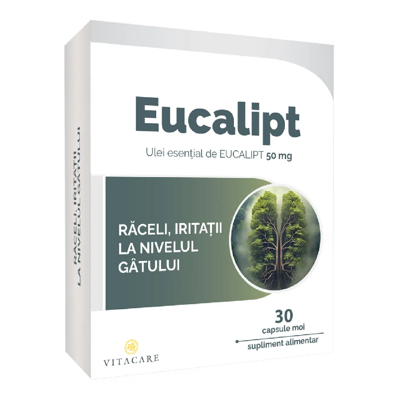 Ulei esential de Eucalipt, 30 capsule, Vitacare