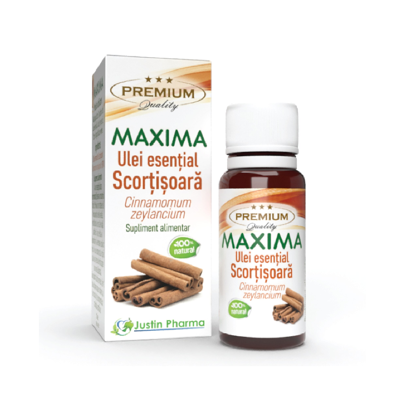 Ulei esential de scortisoara Maxima, 10 ml, Justin Pharma