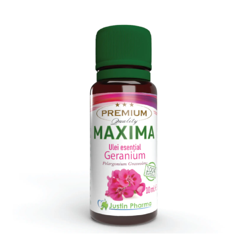 Ulei esential Geranium Maxima, uz extern, 10 ml, Justin Pharma