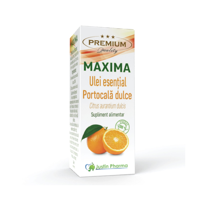 Ulei esential de portocala, 10 ml, Justin Pharma