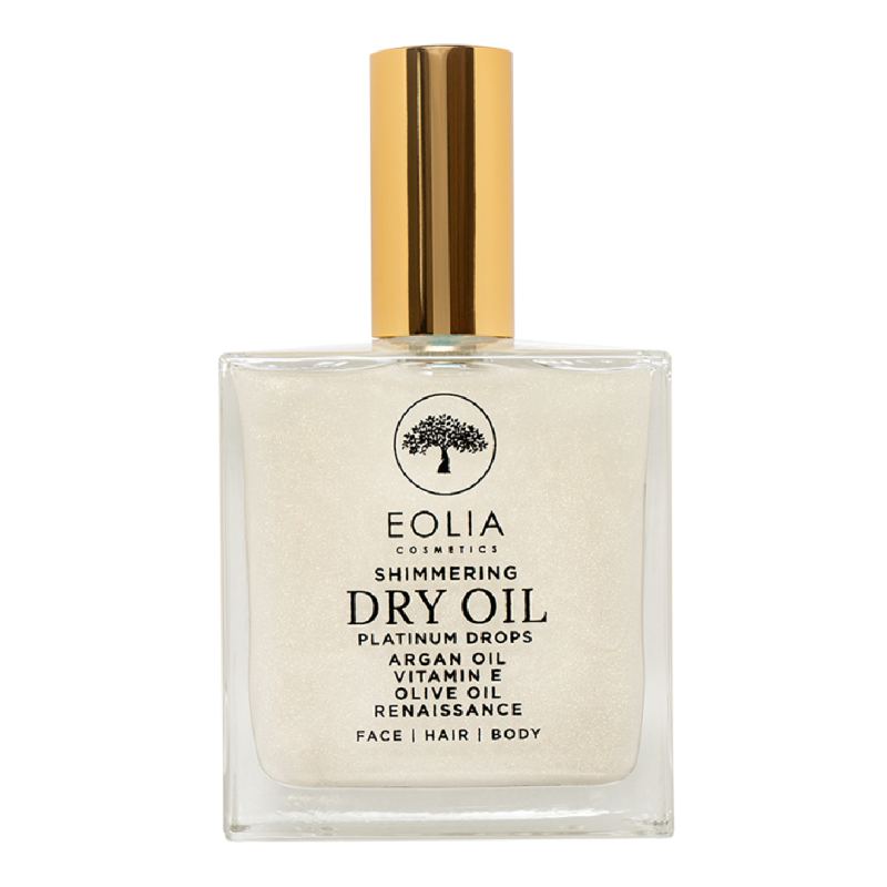 Ulei uscat cu sclipici, Platinum Drops, 100 ml, Eolia