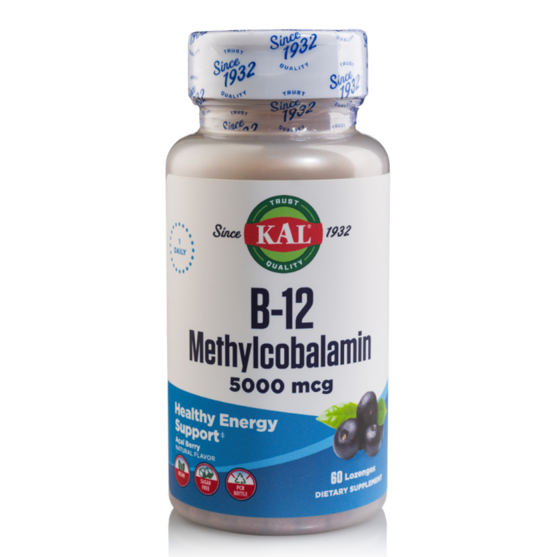 Vitamina B12 Methylcobalamin Kal, 5000 mcg, 60 comprimate, Secom