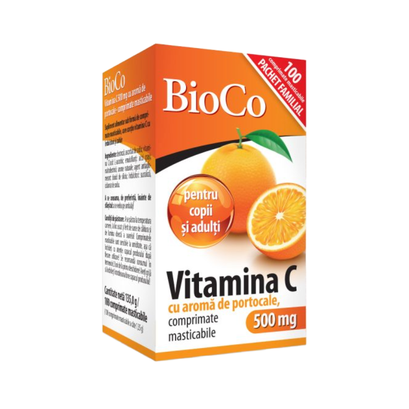 Vitamina C 500mg, 100 comprimate, BioCo