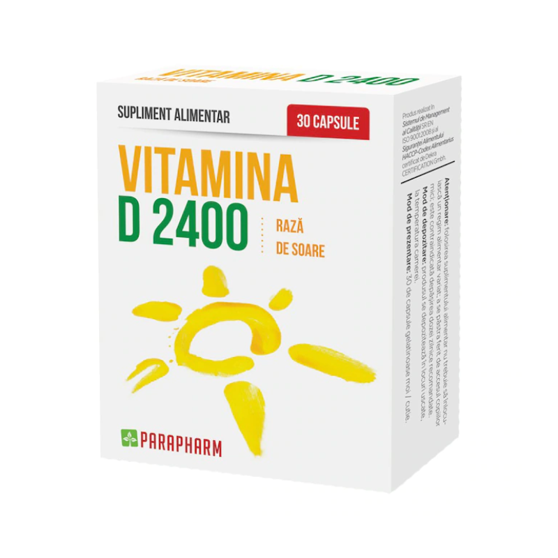 Vitamina D 2400, 30 capsule, Parapharm