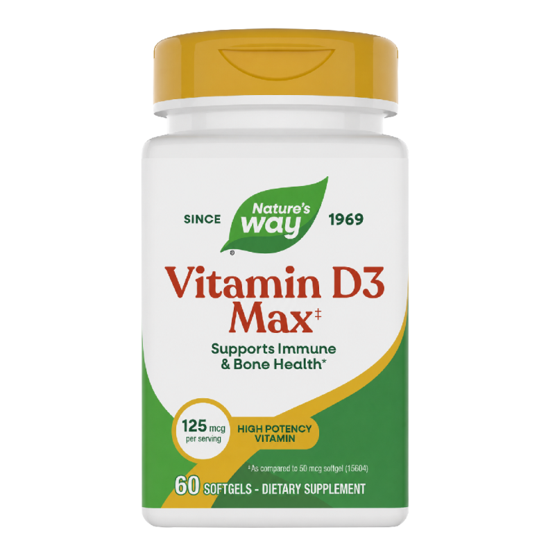 Vitamina D3 5000UI Nature's Way, 60 capsule moi, Secom